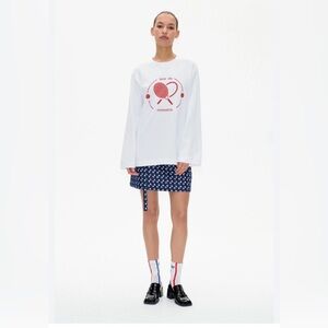 Baum und Pferdgarten tennis Jeevana Women Longsleeves Red|White oversized shirt
